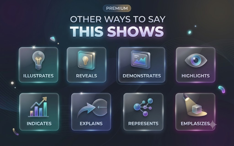 Other Ways To Say This Shows