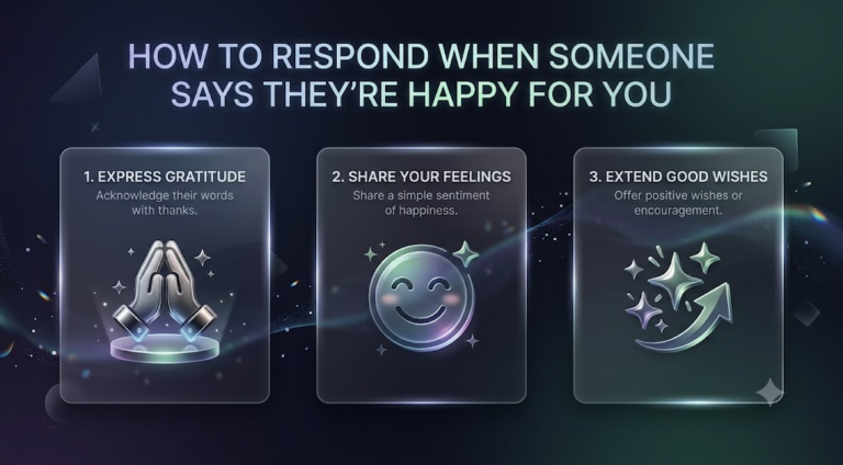 How To Respond When Someone Says Theyre Happy For You